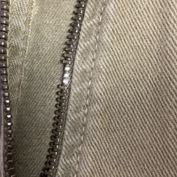 Women's Paige Marley Skinny Zip Denim in Fatigue Green Size 26/27.5 Made in USA - Picture 8 of 8